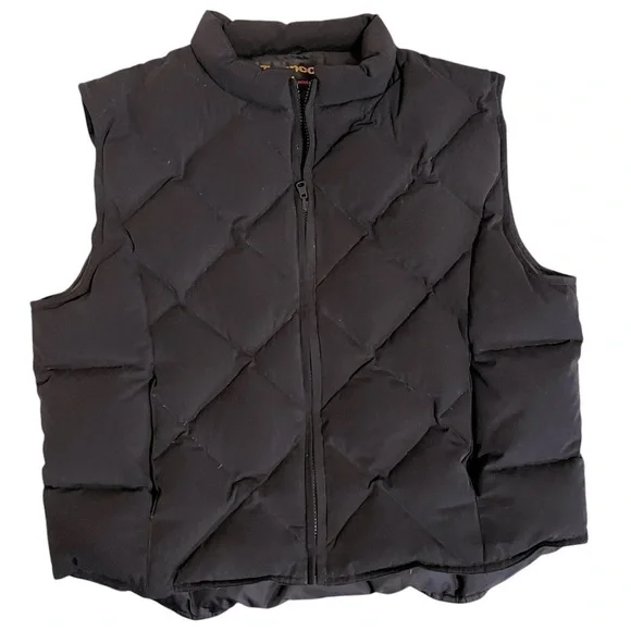 Tempco Black Down Insulated Vest Men’s Size XL. Front Zip & Zippered Pockets. - Picture 1 of 6